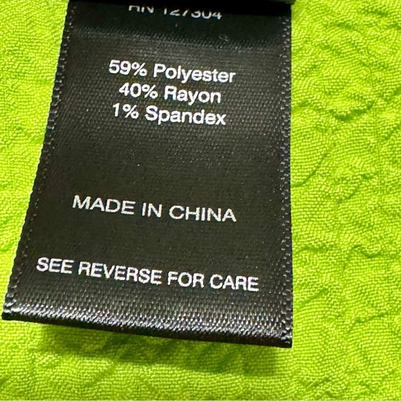 Ali Miles Crinkle Button Detail Artsy Long Sleeve Bright Green Tunic - Picture 12 of 13